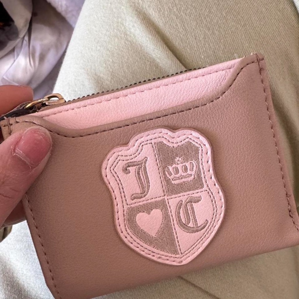 Juicy Couture Pink and Tan Wallet / Card Holder
